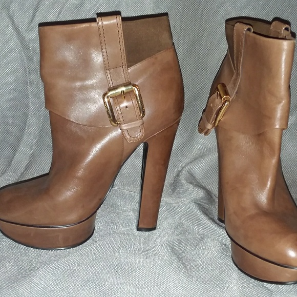 COPY - Brown Donald J Pliner platform booties Sz 8.5 - Picture 2 of 8